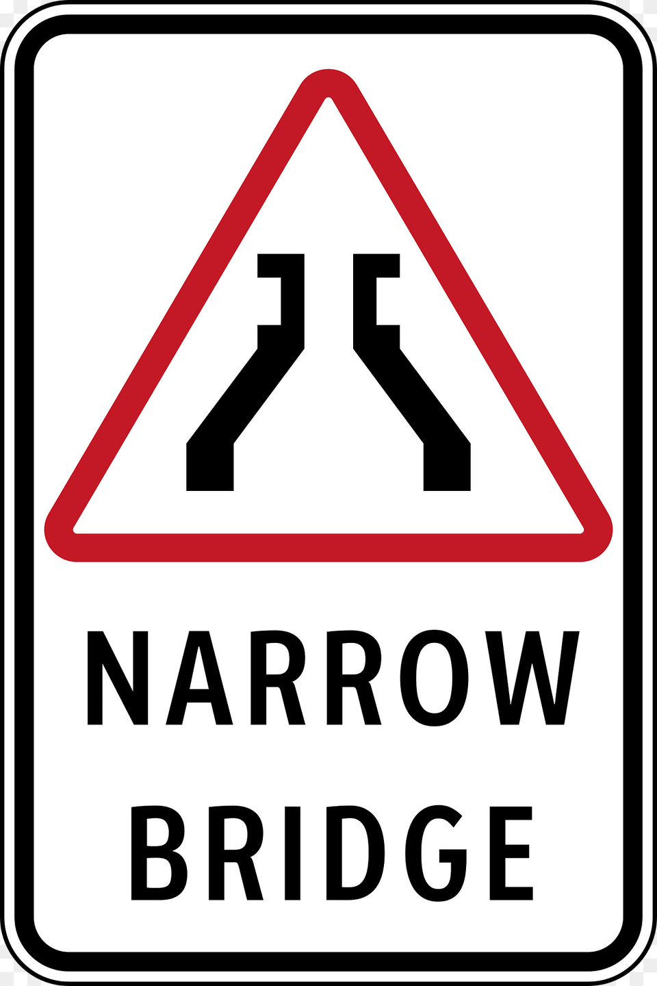 Narrow Bridge Ahead Sign In Philippines Clipart, Symbol, Road Sign Free Png Download