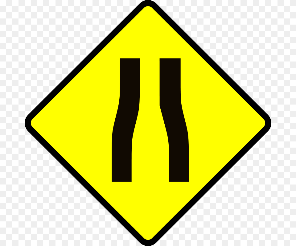 Narrow Clip Art, Road Sign, Sign, Symbol Png Image