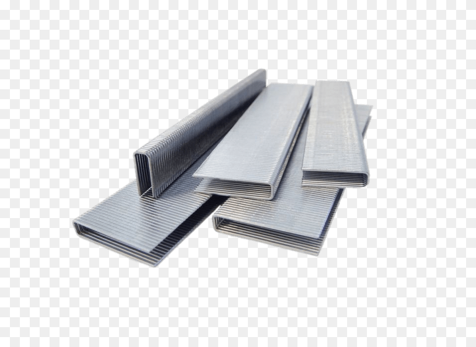 Narrow Crown Staples, Aluminium Png