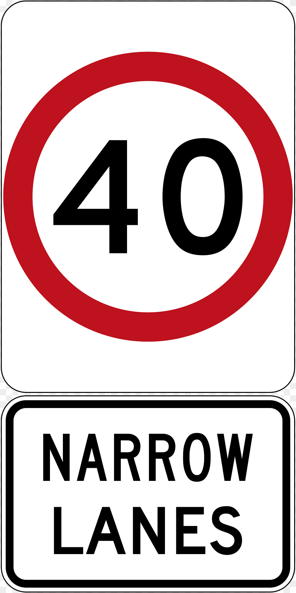Narrow Lane Speed Limit Used In New South Wales Clipart, Sign, Symbol, Road Sign Png