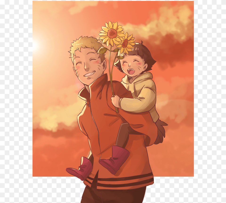 Naruto And Himawari Naruto And Himawari Fanart, Baby, Person, Face, Head Png Image