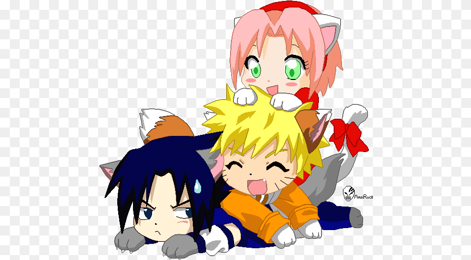 Naruto And Sasuke And Sakura, Book, Comics, Publication, Baby Free Png Download