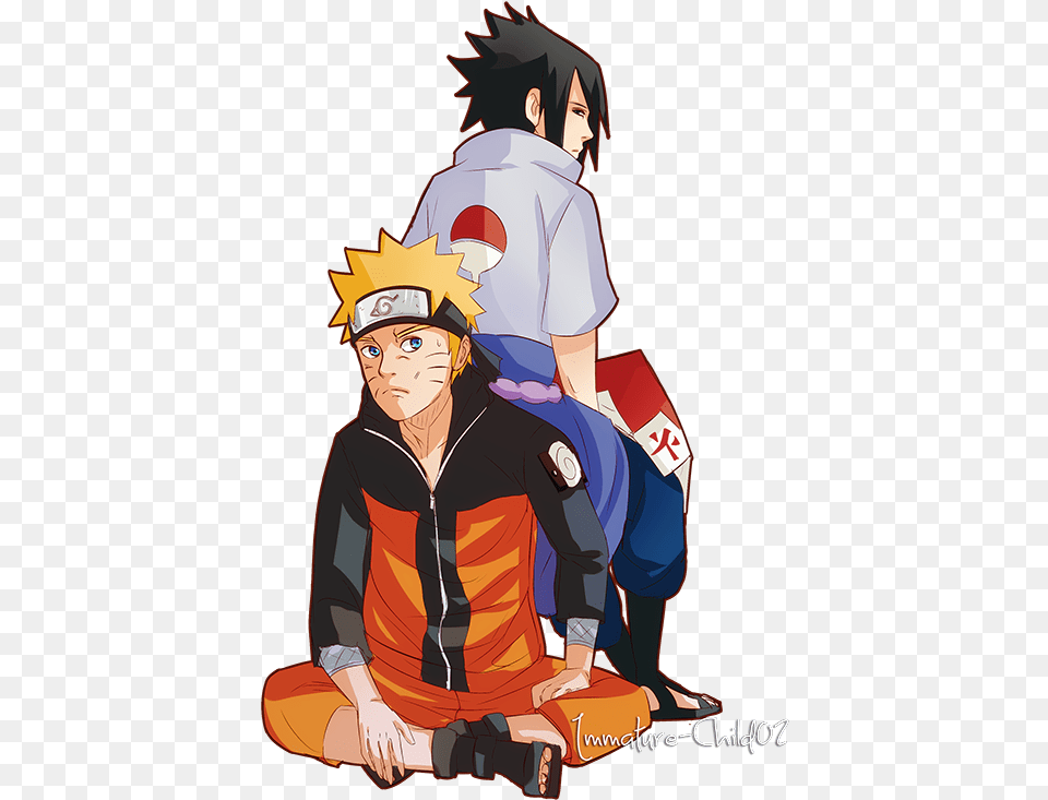 Naruto And Sasuke Hokage By Immature Child02 Naruto Sasuke Hokage, Book, Comics, Publication, Adult Free Transparent Png