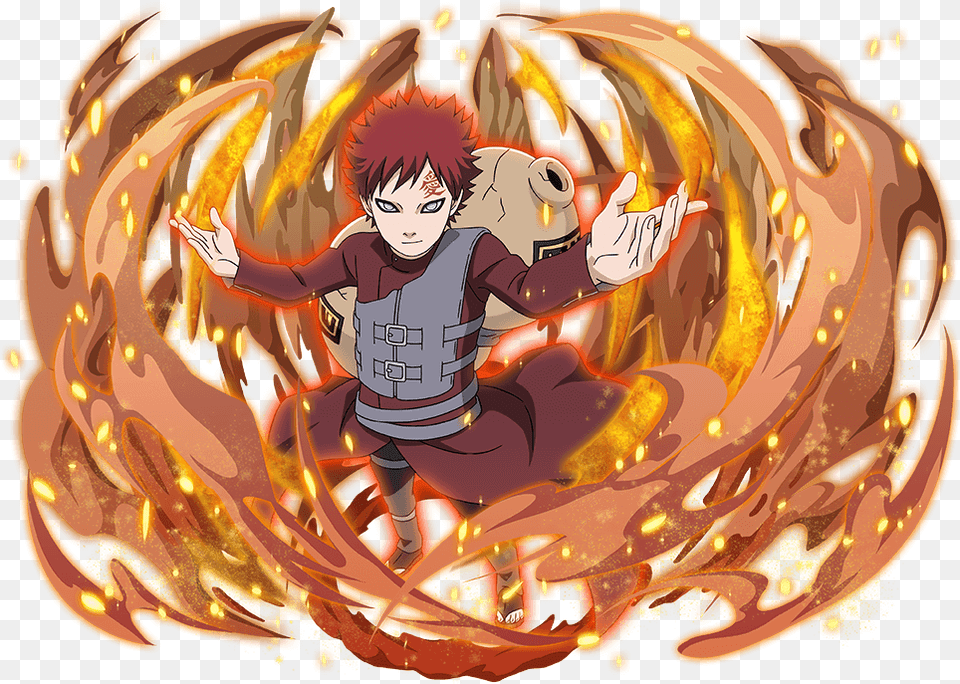Naruto Blazing Gaara Transparent, Baby, Person, Anime, Face Free Png Download
