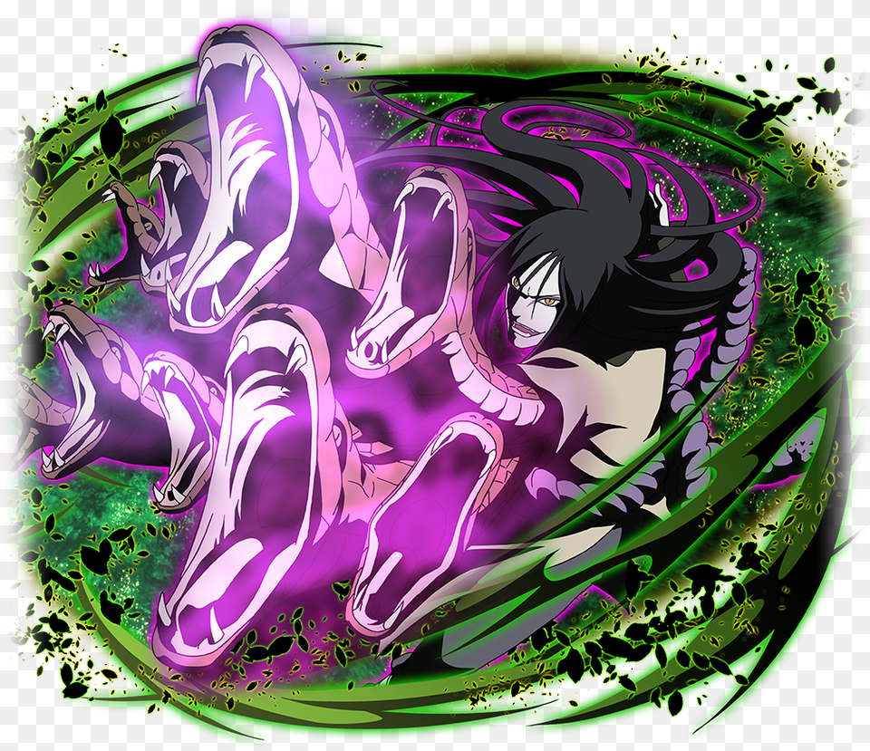 Naruto Blazing Orochimaru Winds Of Chaos Naruto Blazing Orochimaru, Graphics, Art, Purple, Person Png Image