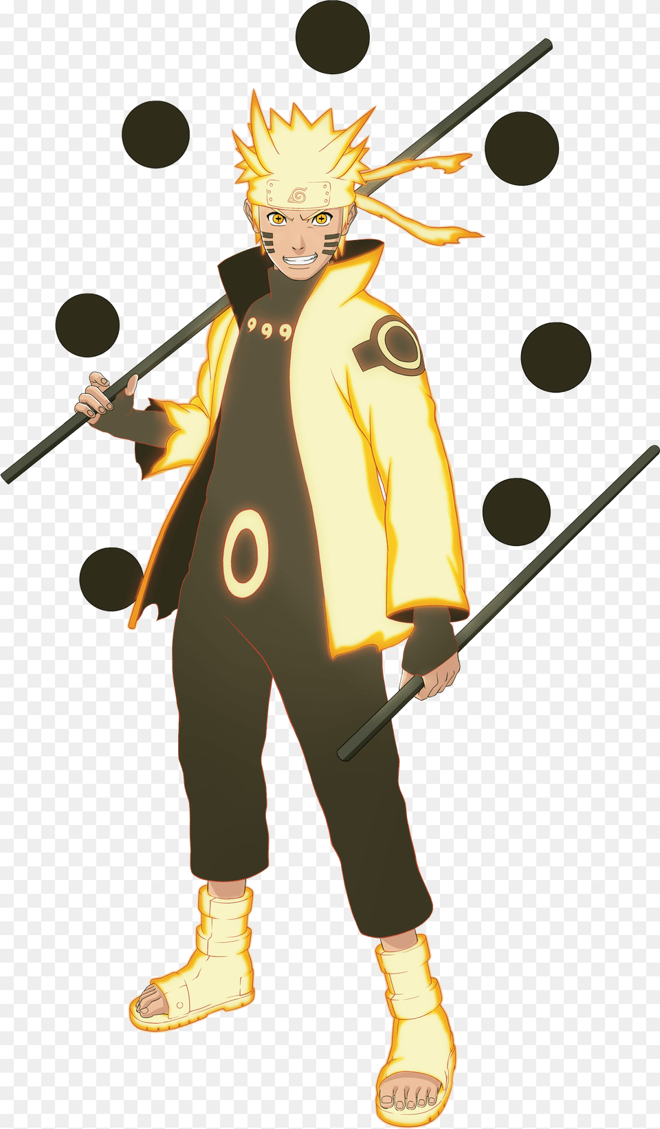 Naruto Clipart Hokage Outfit Naruto Six Paths Mode, Book, Comics, Publication, Person Png Image
