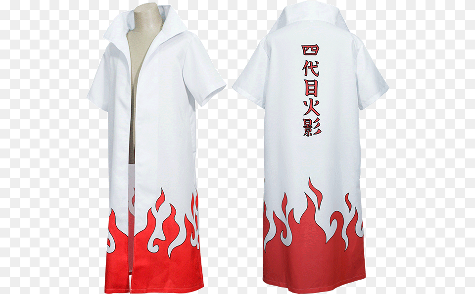 Naruto Clothes Weapons Cloak Cloak Four Generations Minato Namikaze, Clothing, Shirt, T-shirt, Coat Png