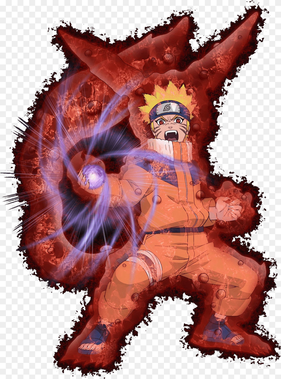 Naruto Con Artwork Nine Tailed Naruto Nine Tails Naruto Full Body, Art, Graphics, Person, Face Png