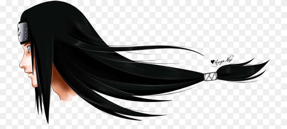 Naruto Hair Neji Hyuga Hairstyles 6 By Mary Neji Neji Hyuga Long Hair, Black Hair, Person, Head, Face Free Transparent Png