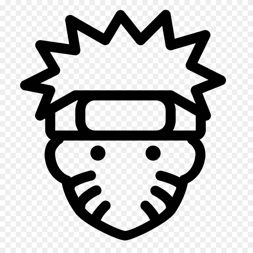 Naruto Icon, Gray Png