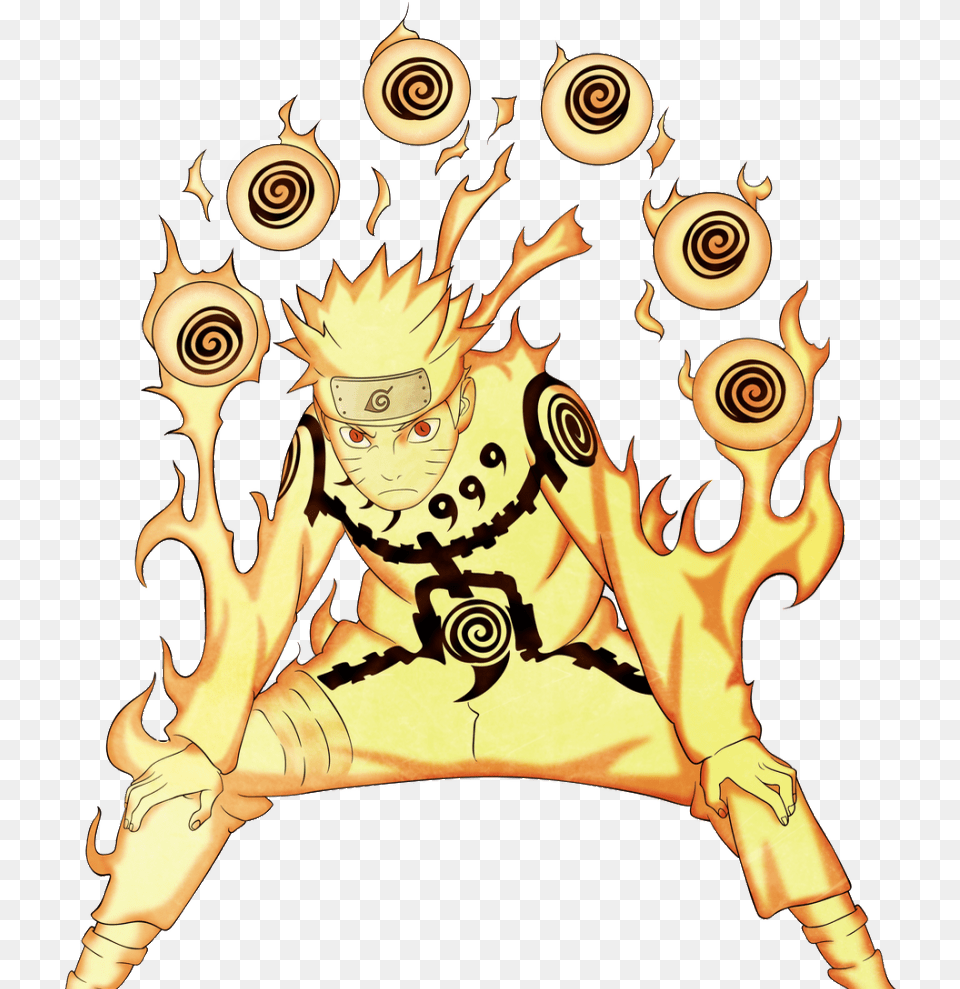 Naruto Modo Kurama, Person, Fire, Flame, Art Free Png Download