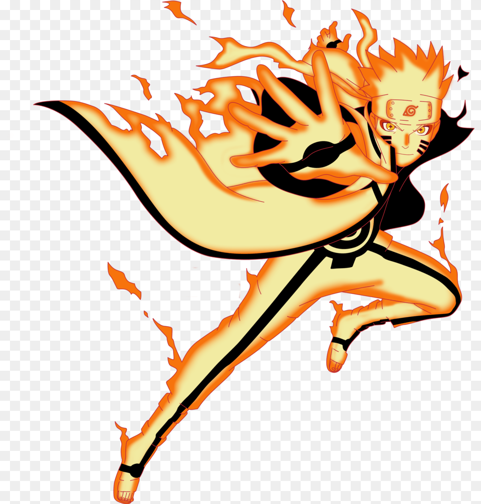 Naruto Narutouzumaki Kurama Anime Ninetailedfox Naruto Kcm Sage Mode, Fire, Flame, Adult, Female Free Transparent Png