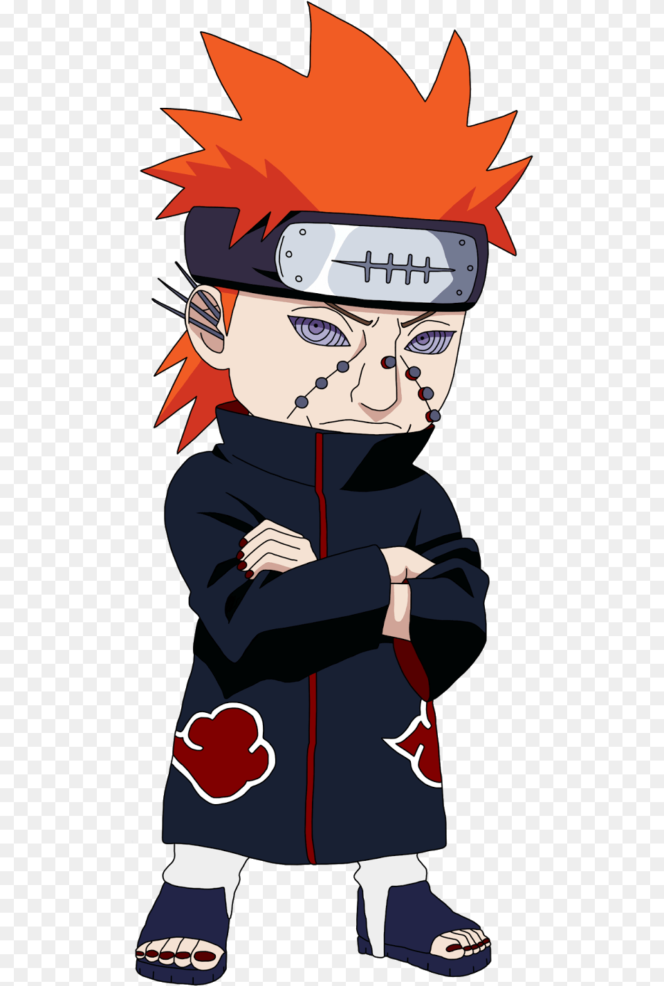 Naruto Pain Clipart Pein Chibi Pain, Book, Comics, Publication, Baby Free Png