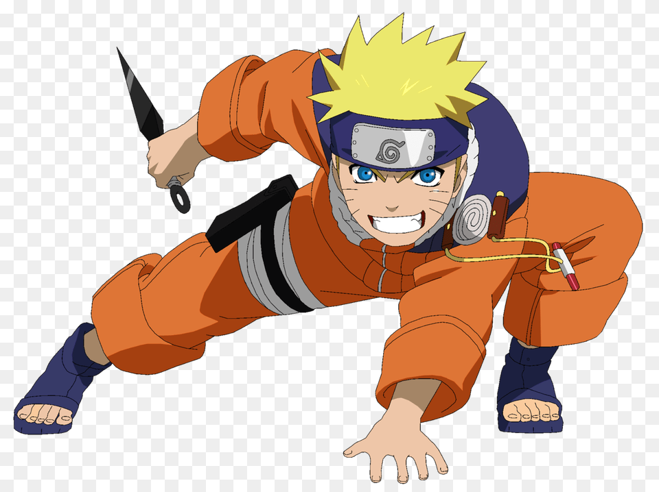 Naruto Ready, Baby, Book, Comics, Person Free Png Download