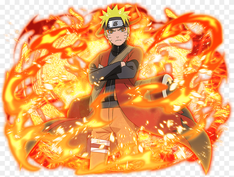 Naruto Sage Mode Blazing, Fire, Flame, Person, Face Free Png Download