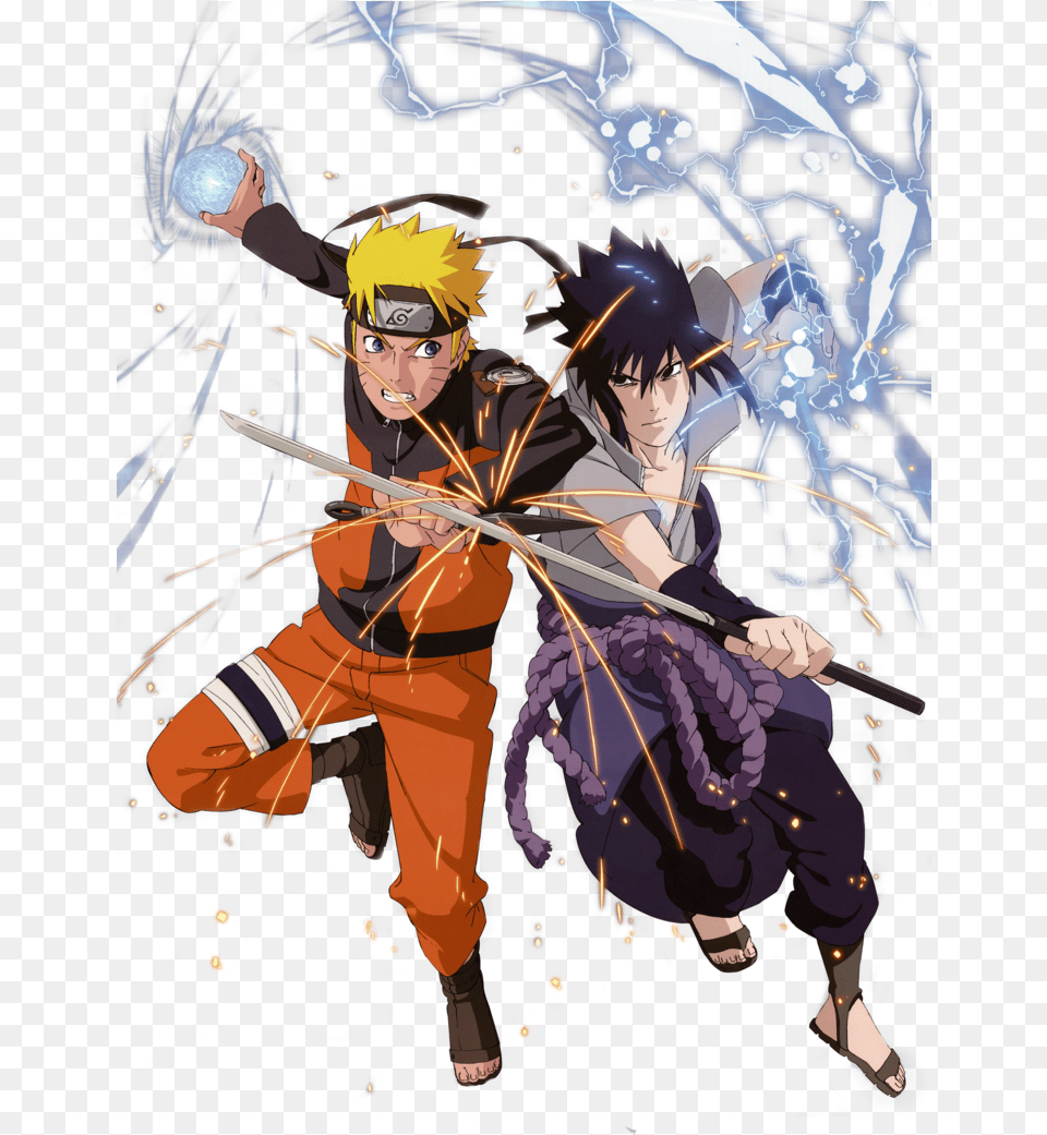 Naruto Sasuke And Vs Publication, Book, Comics, Person Png Image