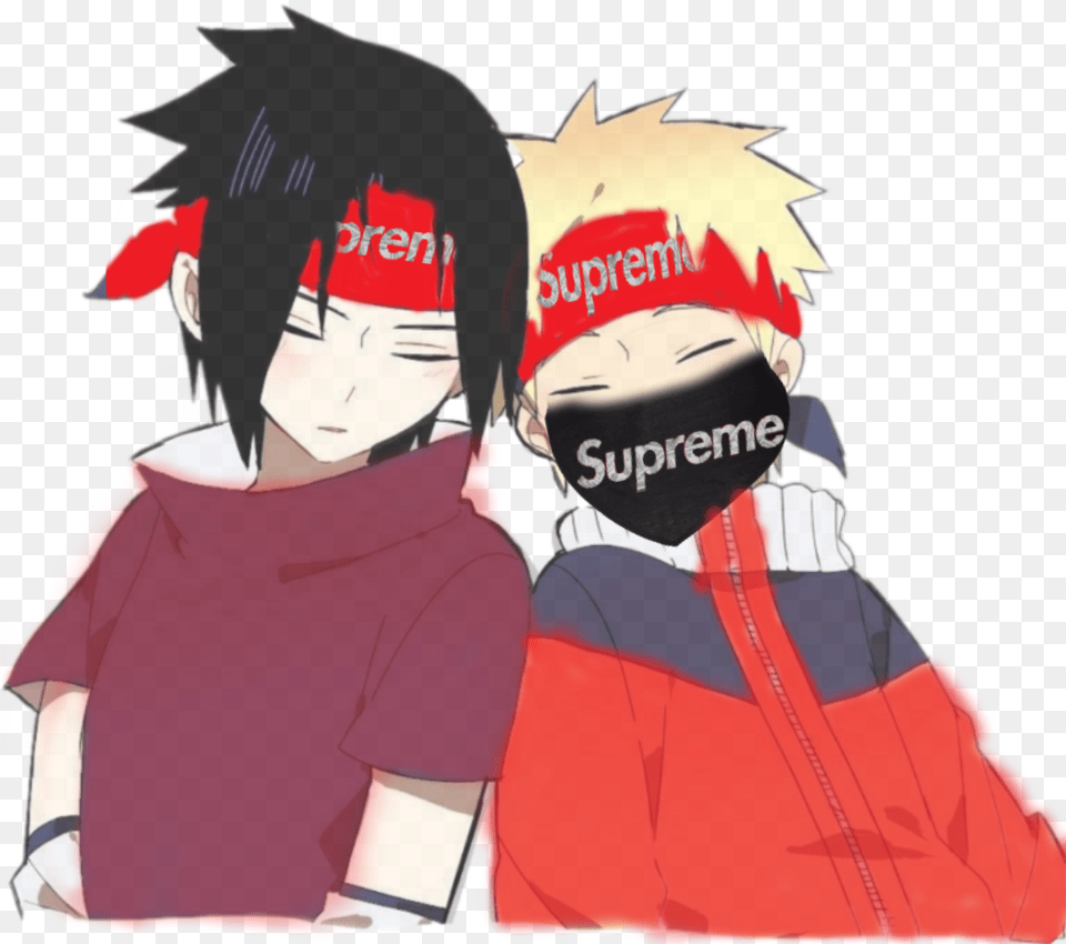 Naruto Sasuke Freetoedit Supreme Animen Naruto And Sasuke Supreme, Publication, Book, Comics, Anime Png Image