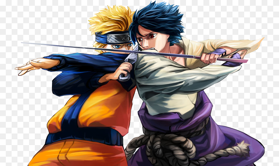 Naruto Sasuke Naruto And Sasuke Art, Book, Comics, Publication, Adult Png Image