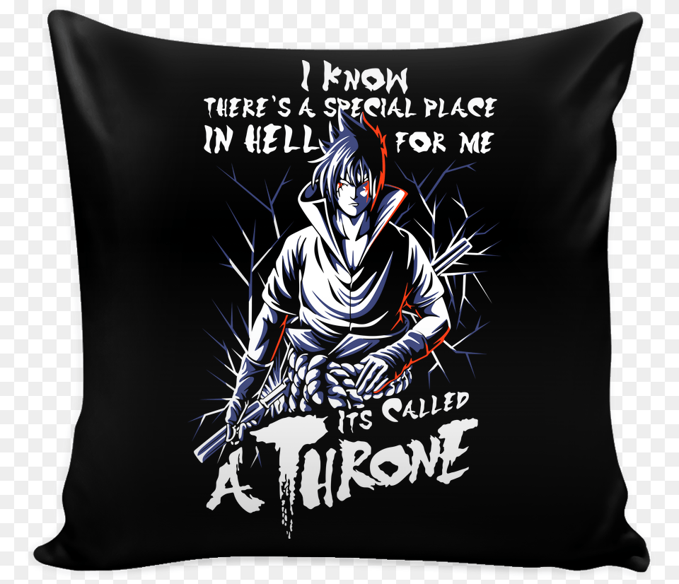 Naruto Sasuke Uchiha Stay On Throne Pillow Cover 16quot Daughter In Heaven At Christmas, Cushion, Home Decor, Adult, Male Free Png Download