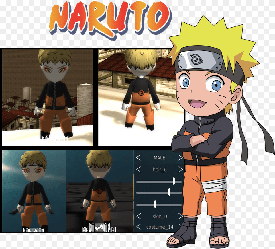 Naruto Set Naruto Uzumaki Costume Chibi Full Size Aot Skin Naruto, Book, Comics, Publication, Baby Free Transparent Png
