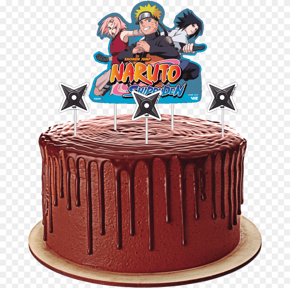 Naruto Shippuden, Birthday Cake, Cake, Cream, Dessert Free Png Download