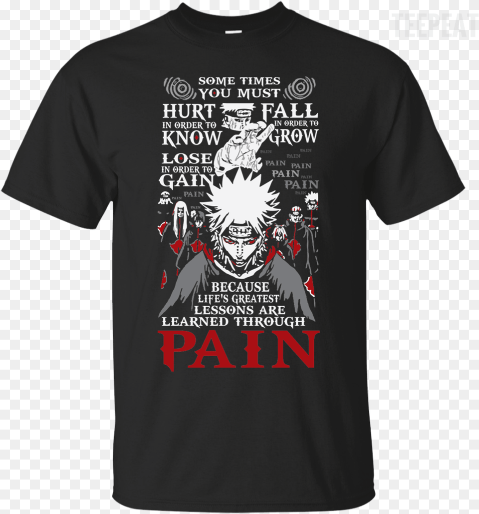 Naruto Shippuden Pain Tee T Shirt Birthday Funny, Clothing, T-shirt, Adult, Male Png Image