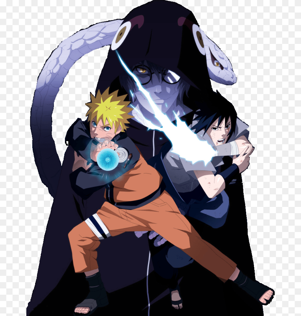 Naruto Shippuden Sasuke Dies Naruto And Sasuke Render, Book, Comics, Publication, Person Png Image