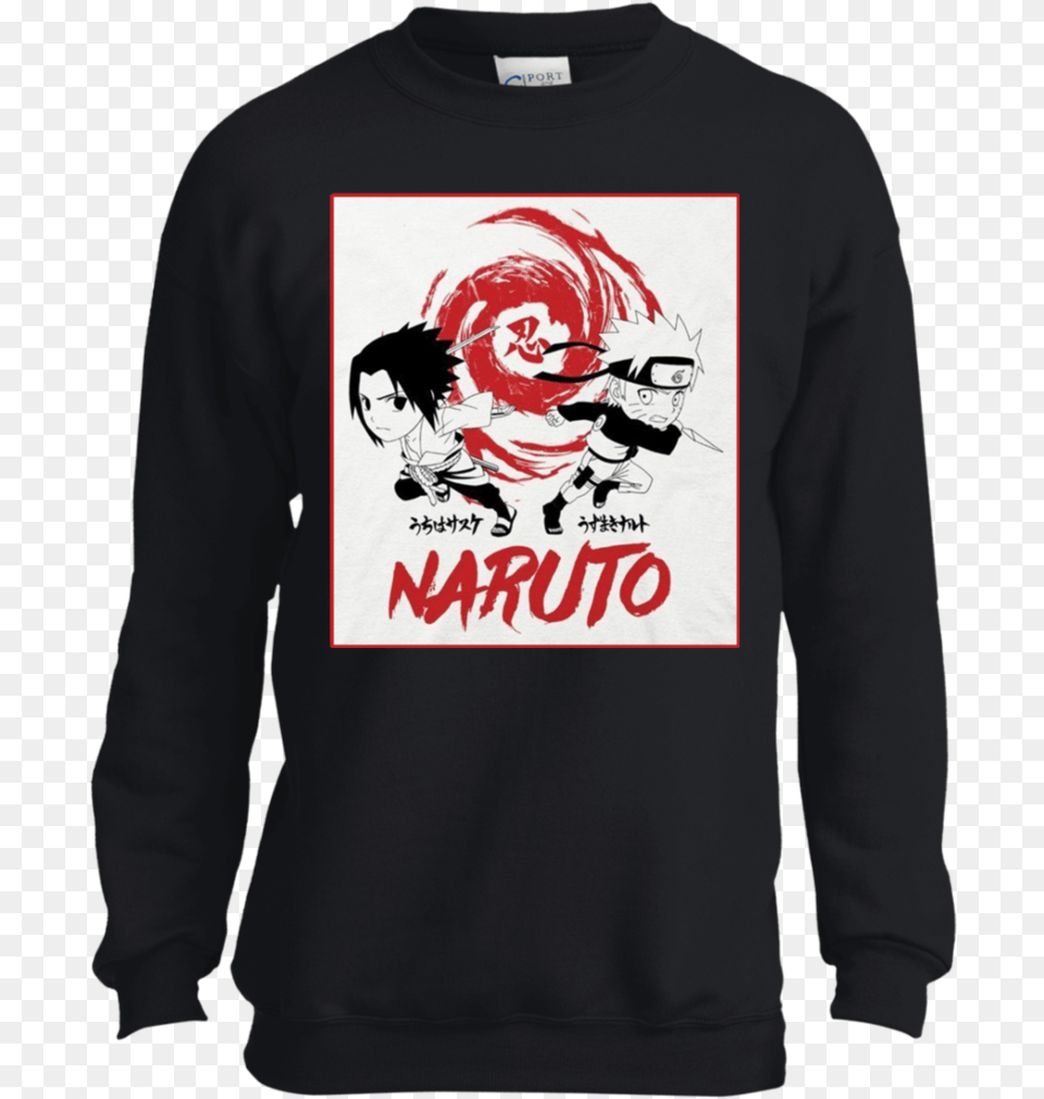 Naruto Shippuden Shinobi Chibi Youth Ls Shirtsweatshirthoodie T Shirt, Long Sleeve, T-shirt, Clothing, Sweatshirt Free Png Download