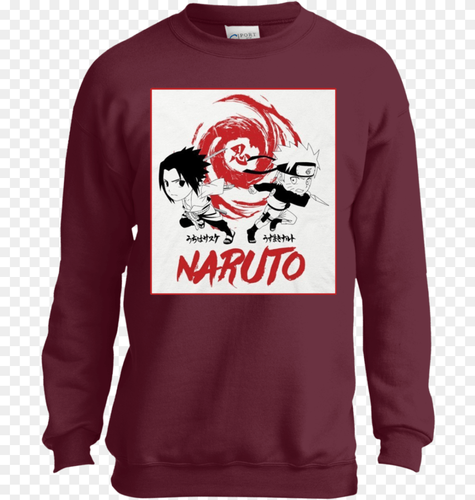 Naruto Shippuden Shinobi Chibi Youth Ls Shirtsweatshirthoodie T Shirt, Long Sleeve, Sweatshirt, Clothing, Sweater Free Png Download