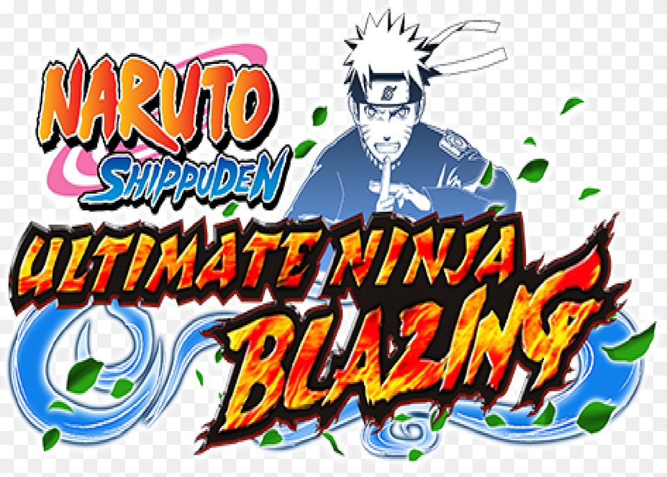 Naruto Shippuden Ultimate Ninja Blazing Logo, Publication, Book, Comics, Person Free Transparent Png
