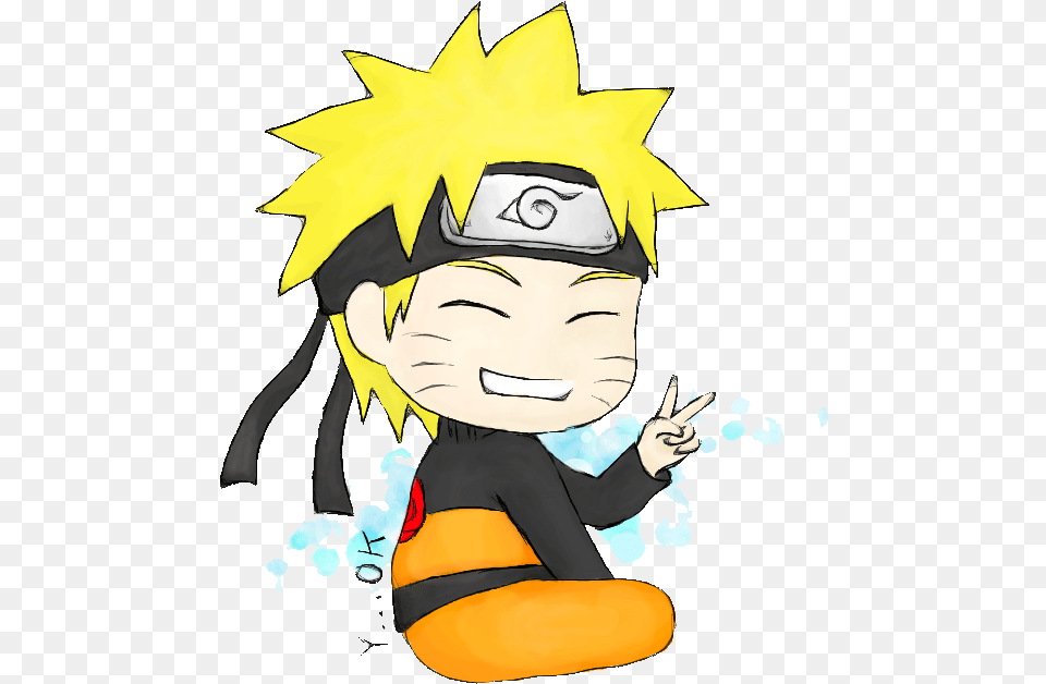 Naruto Uzumaki Chibi Head By The Mystifying M Little Naruto Hd, Baby, Person, Face, Book Png Image