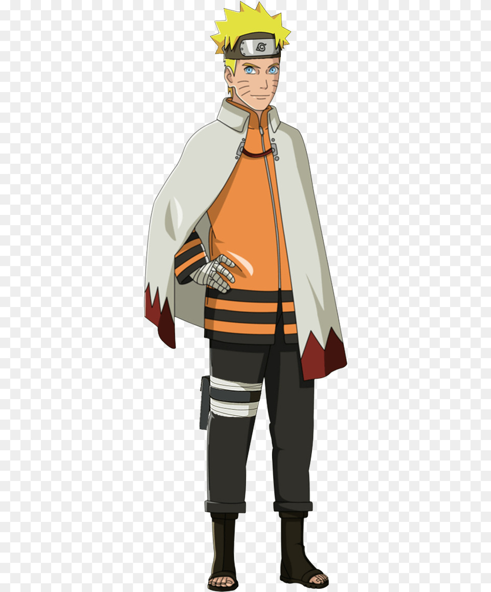 Naruto Uzumaki Hokage, Cape, Clothing, Coat, Adult Png Image