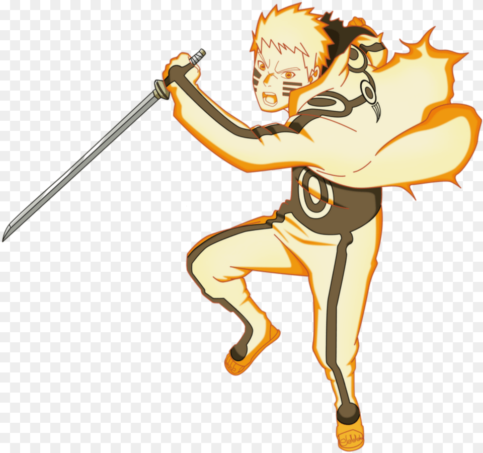 Naruto Uzumaki Kurama Chakra Mode Naruto Kurama Mode Boruto, Weapon, Sword, Adult, Publication Png