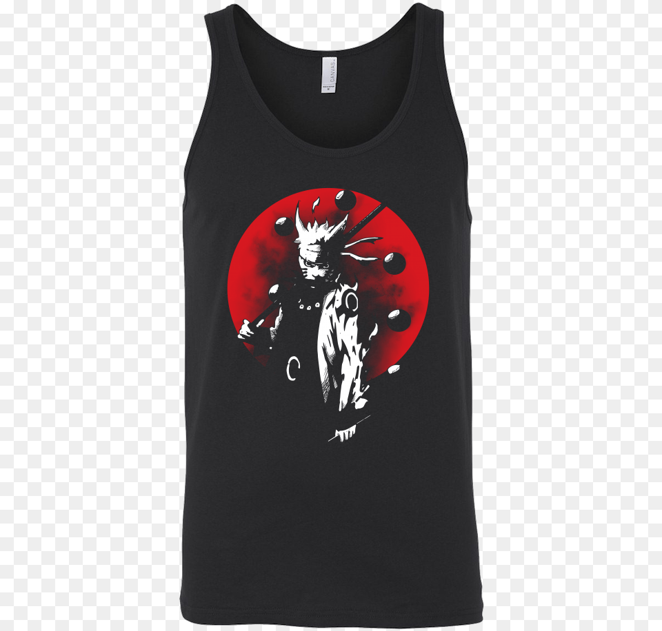 Naruto Uzumaki Nine Tail Fox Form Cartoon, Clothing, Tank Top, Adult, Male Png