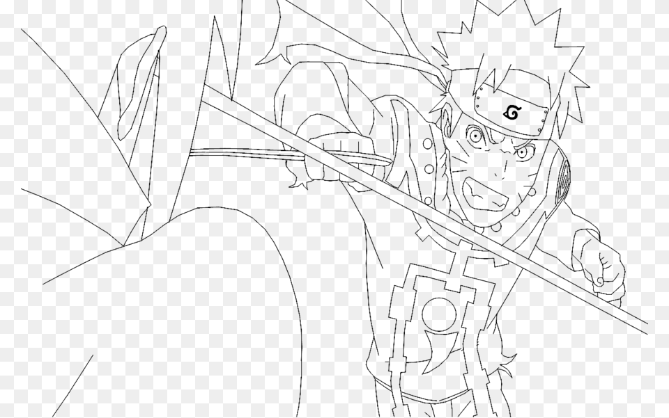Naruto Vs Sasuke Final Battle By Vjsasuke Line Art, Drawing Png