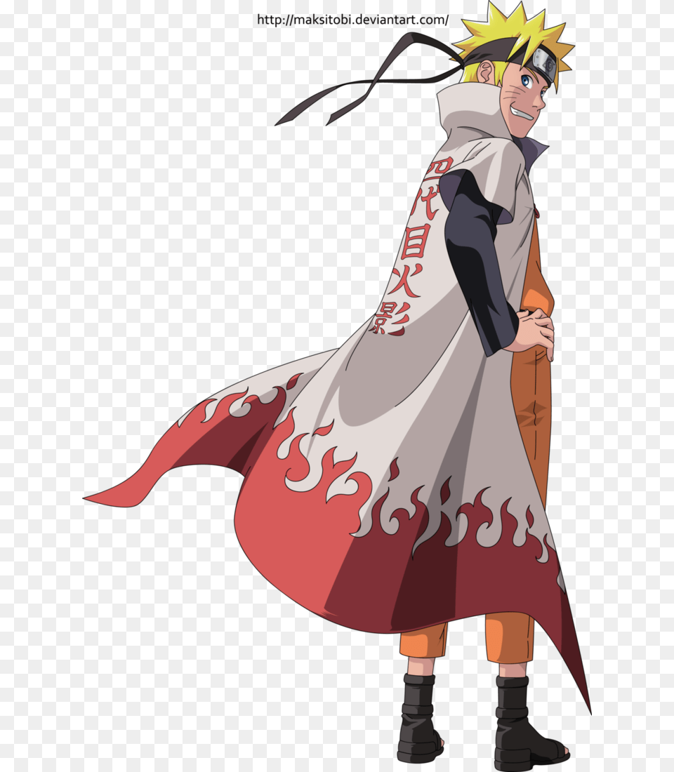 Naruto With Hokage Cape, Publication, Book, Comics, Clothing Png Image