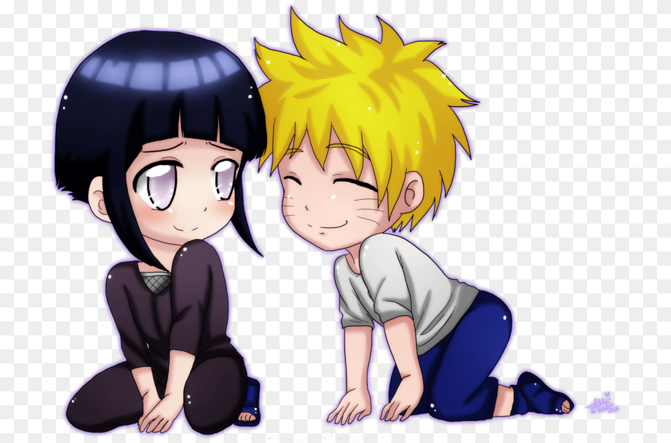 Naruto Y Hinata Chibi Naruto And Hinata Cute, Book, Comics, Publication, Baby Free Transparent Png