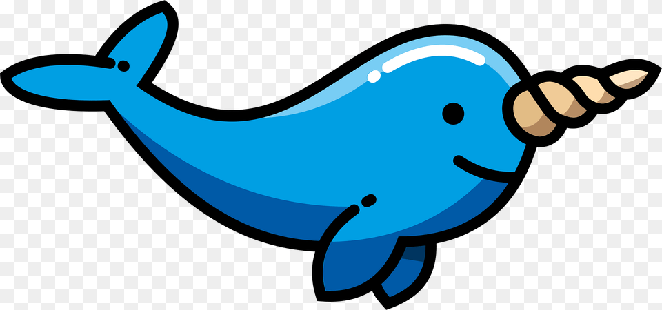 Narwhal Clipart, Animal, Sea Life, Mammal, Dolphin Png Image