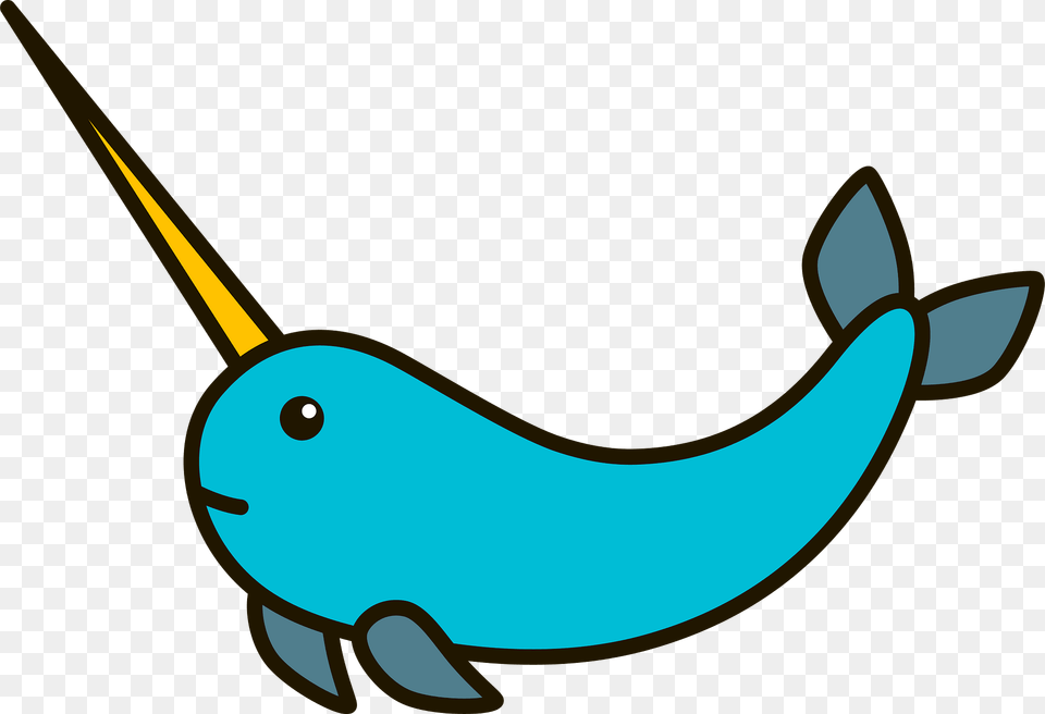 Narwhal Clipart, Animal, Mammal, Sea Life, Whale Png