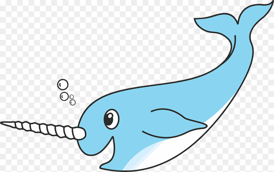 Narwhal Clipart, Animal, Mammal, Sea Life, Whale Png Image