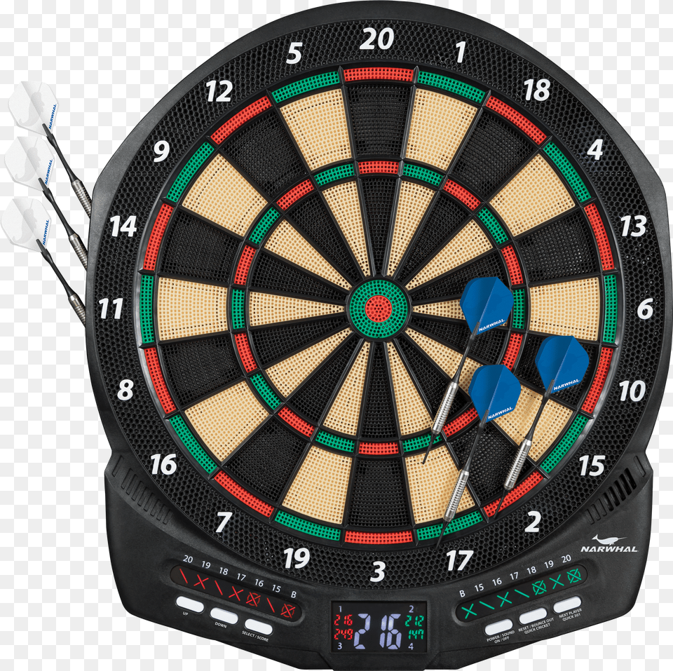 Narwhal Diablo Electronic Dartboard Set With Cricket Narwhal Diablo Electronic Dartboard Png Image