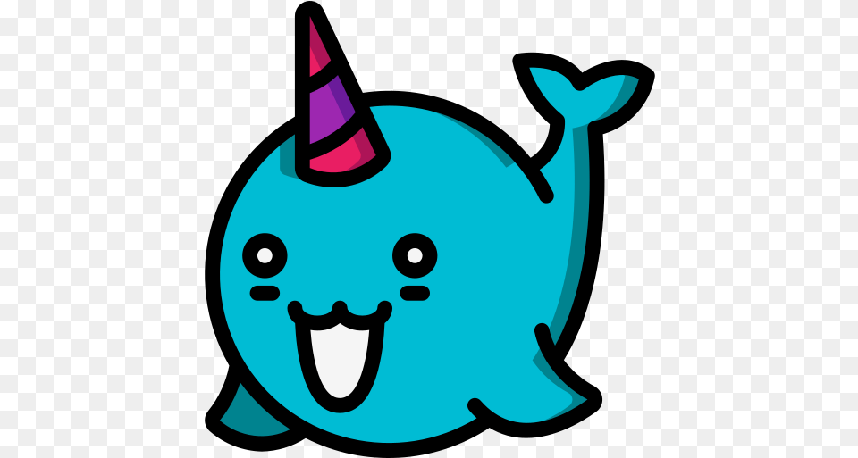 Narwhal Happy, Clothing, Hat, Animal, Fish Png Image