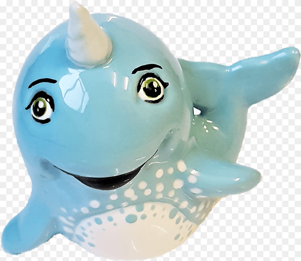 Narwhal Party Animal Bisque Ceramic Figure For Painting Figurine, Pottery, Piggy Bank Free Transparent Png