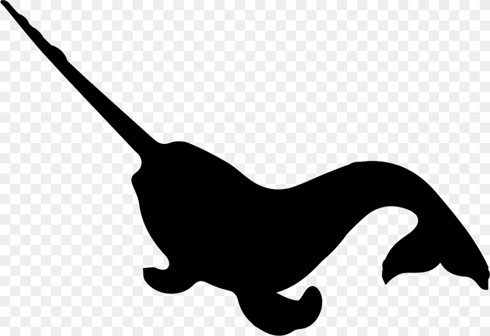 Narwhal Sea Animal Shape Narwhal Icon, Silhouette, Stencil, Smoke Pipe Png Image