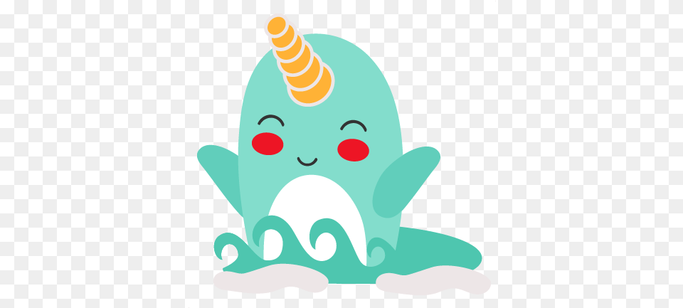 Narwhal Svg Cuts Scrapbook Cut File Fictional Character, Cream, Dessert, Food, Ice Cream Free Transparent Png