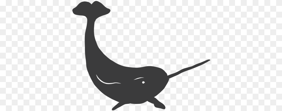 Narwhal Tail Flipper Tusk Silhouette Illustration, Animal, Baby, Person Free Transparent Png