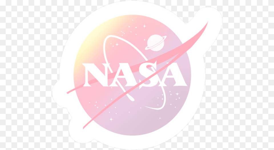 Nasa Aesthetic Pink White Blink Galaxy Tumblr Backgroun Aesthetic Stickers Nasa, Logo, Sticker Free Transparent Png