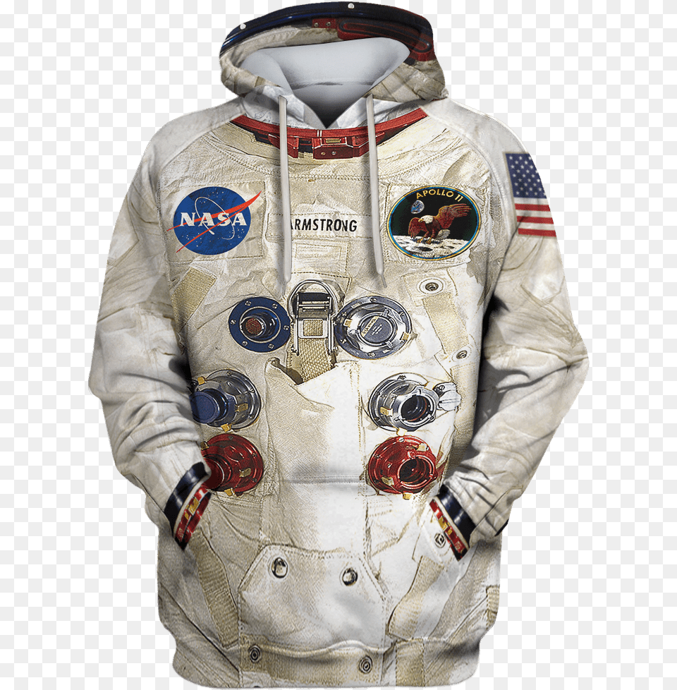 Nasa Astronaut Hoodie, Clothing, Coat, Jacket, Person Png Image