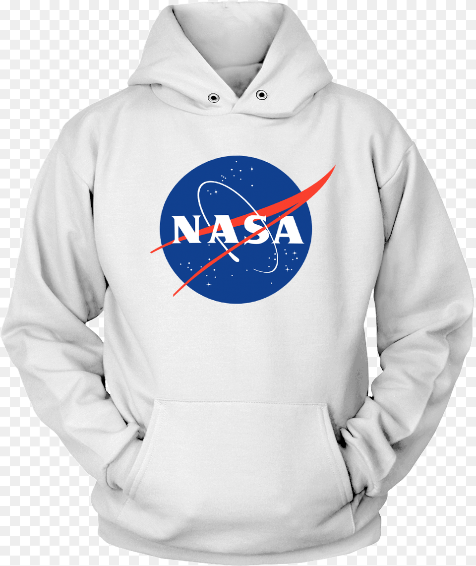 Nasa Logo Hoodie, Clothing, Hood, Knitwear, Sweater Free Png