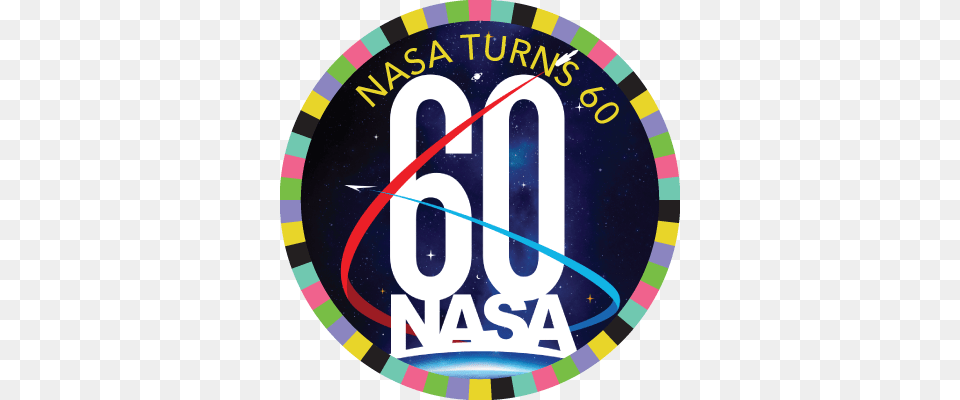 Nasa Turns 60 Image Nasa 60th Anniversary Logo, Disk, Badge, Symbol Free Png